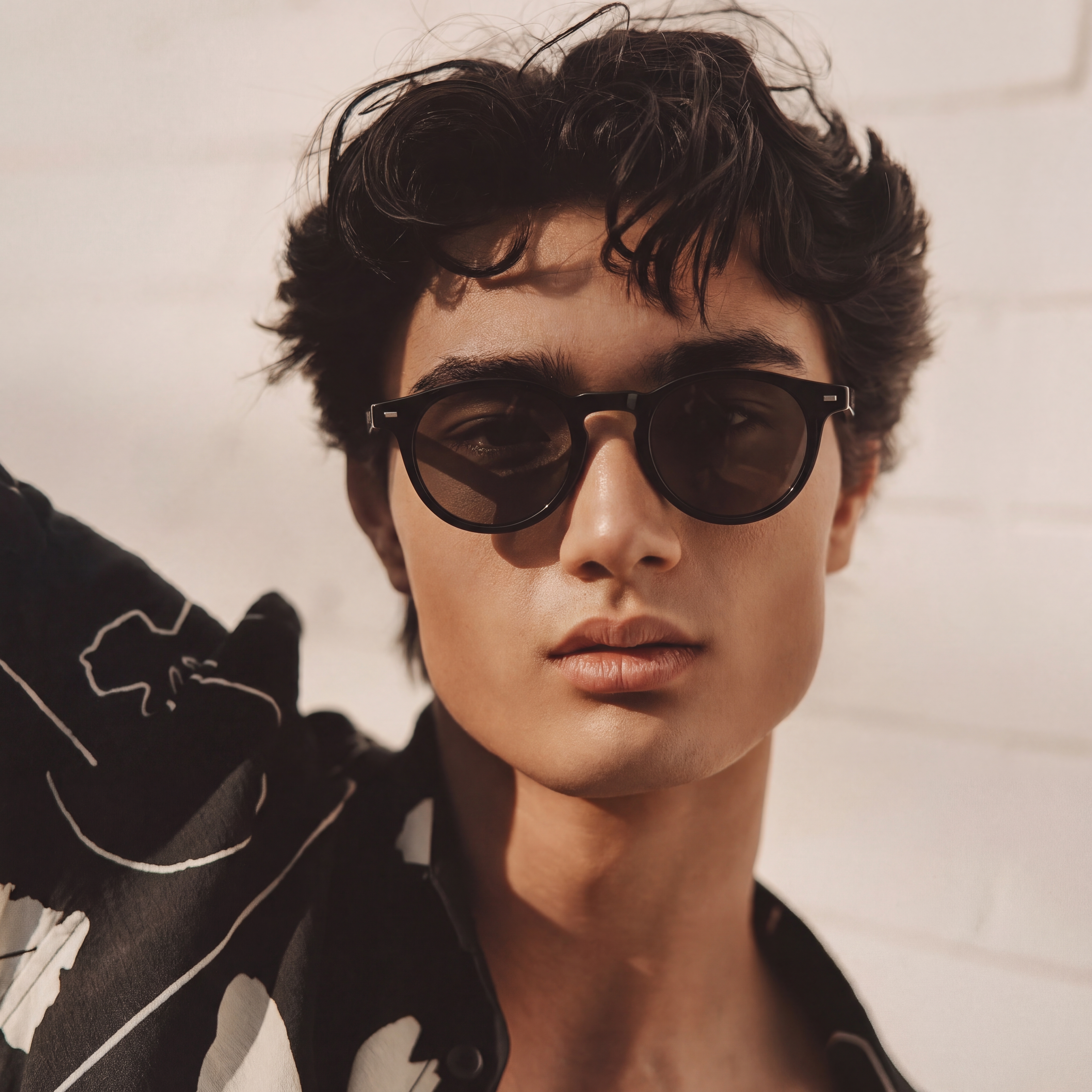 Portrait of a model wearing refined smart eyewear